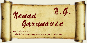 Nenad Garunović vizit kartica